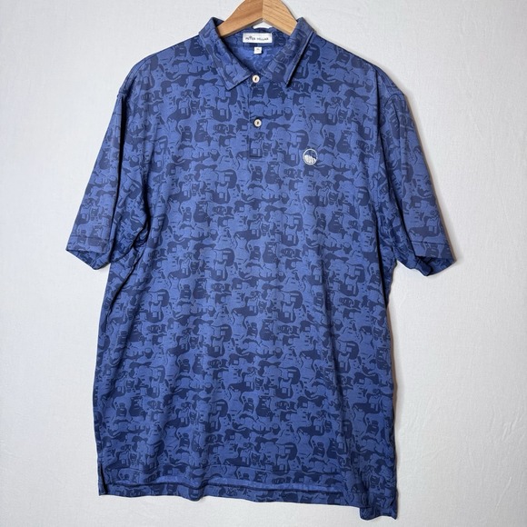Peter Millar Other - Peter Millar Guitar Jacquard Print Performance Polo Shirt Mens XL Musician READ